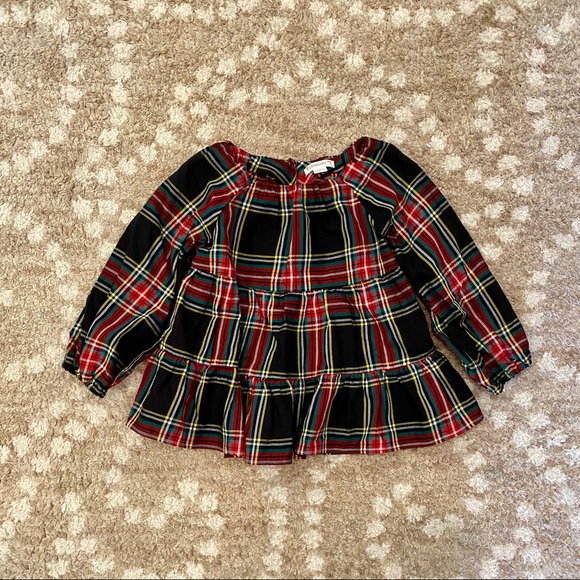 Crewcuts Other - Crewcuts Plaid Pleaded Top